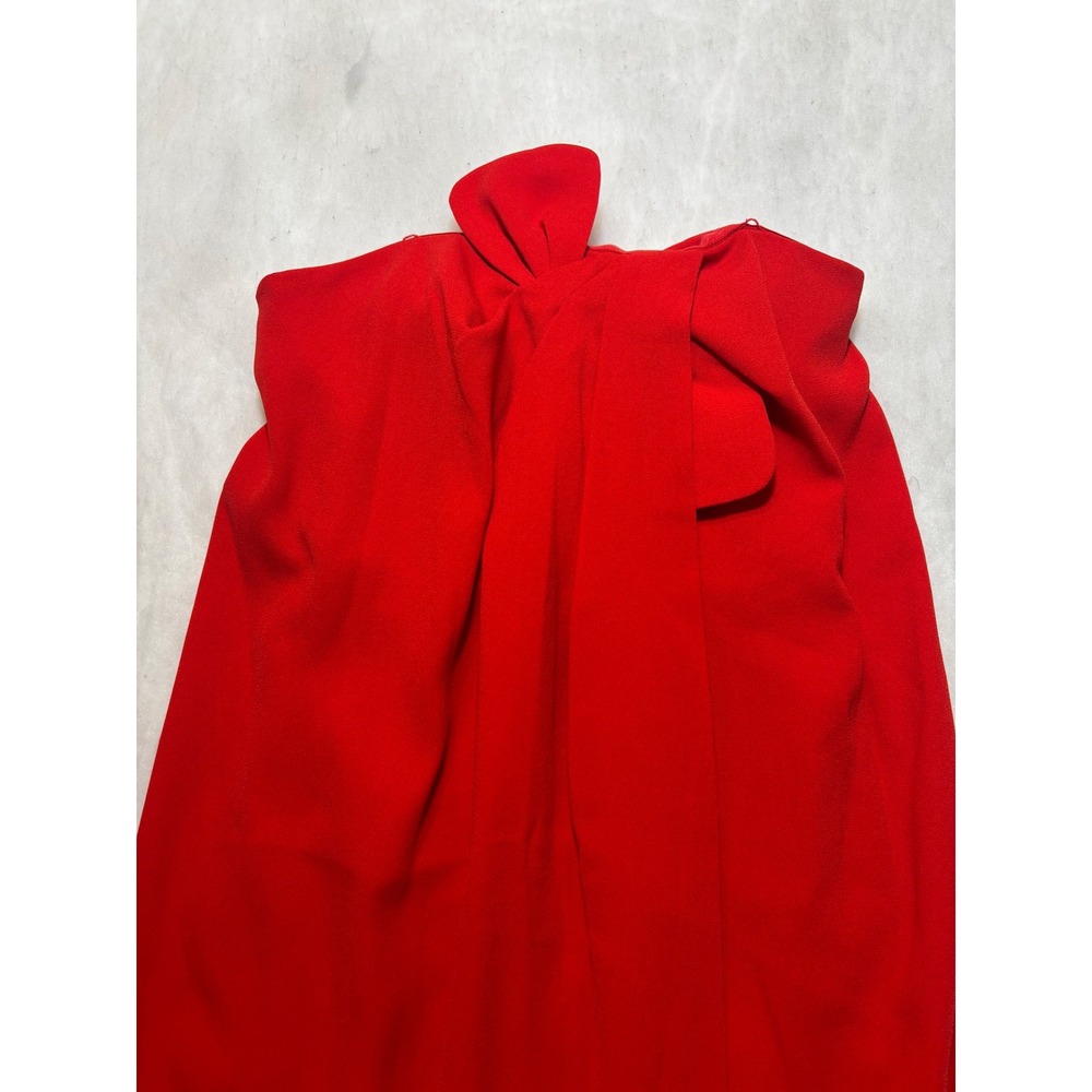 Antonio Melani x Elizabeth Damrich Red Strapless Bow Column Maxi Gown Dress 0